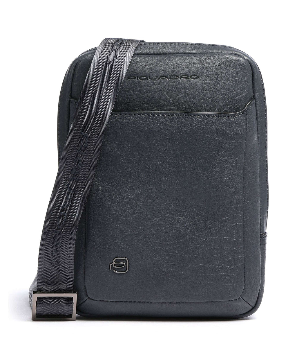 Piquadro Black Square Crossbody bag blue ocean
