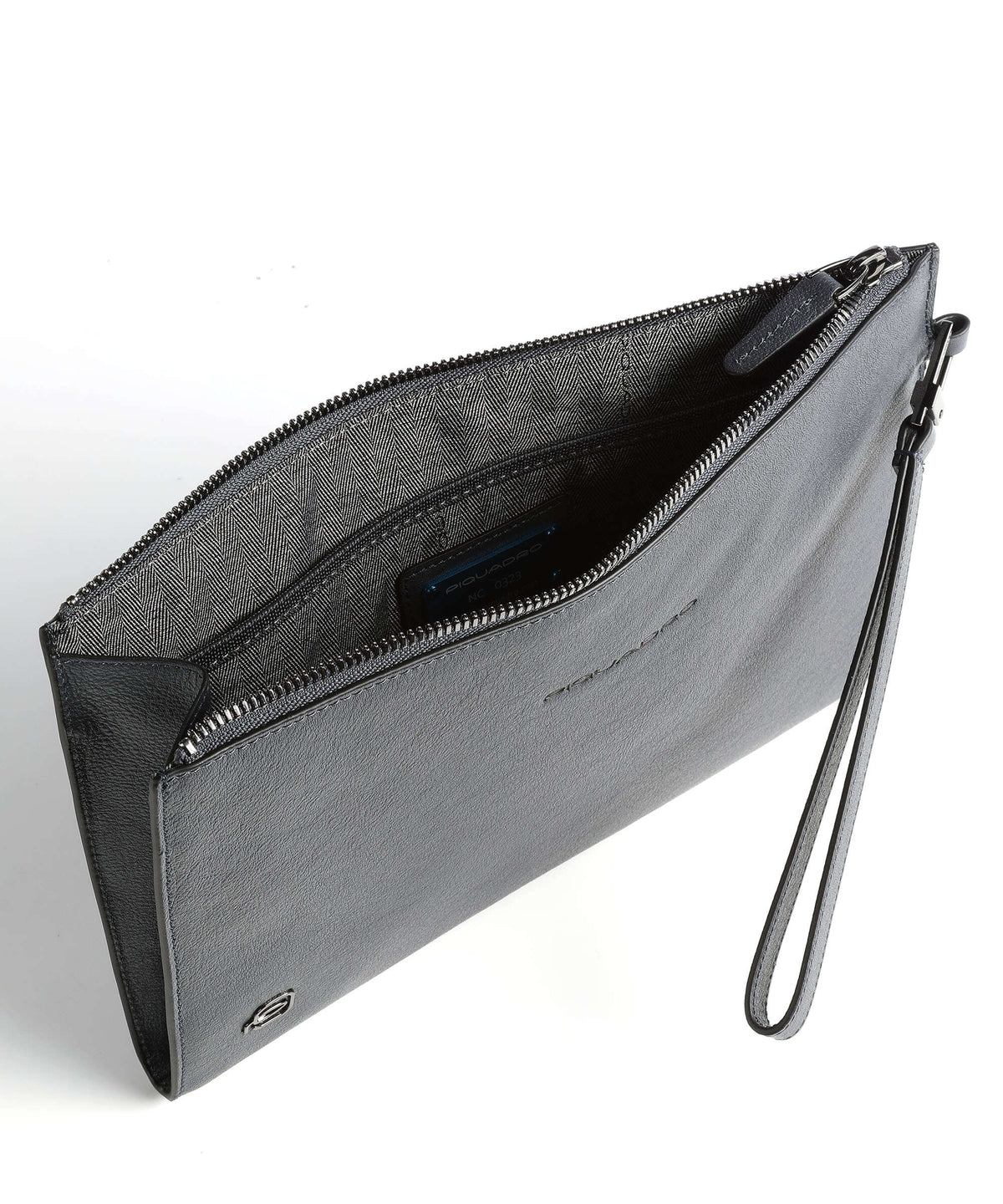 Piquadro Black Square Wristlet blue ocean