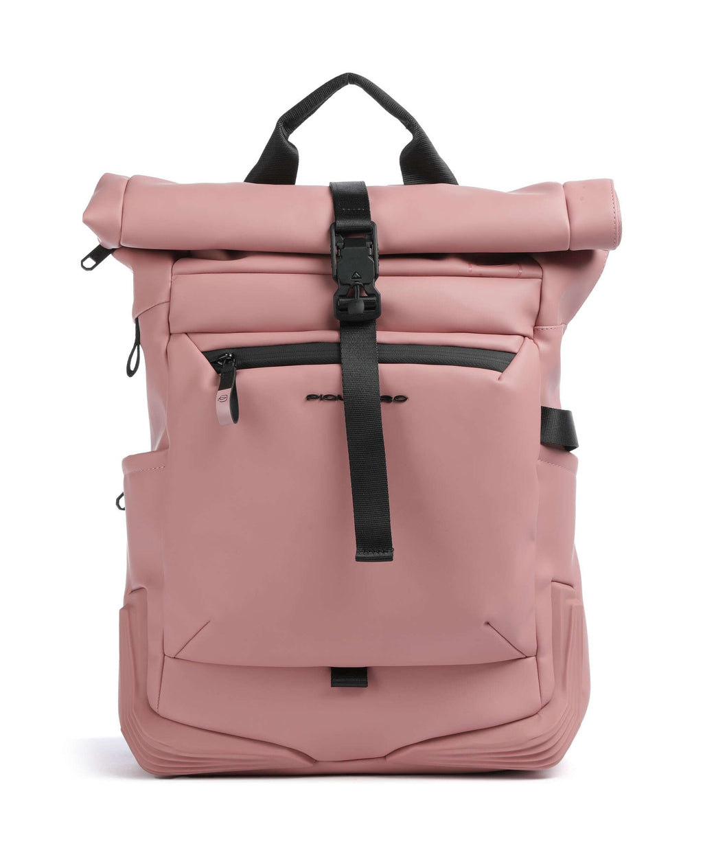 Piquadro Corner 2.0 Rolltop backpack pink