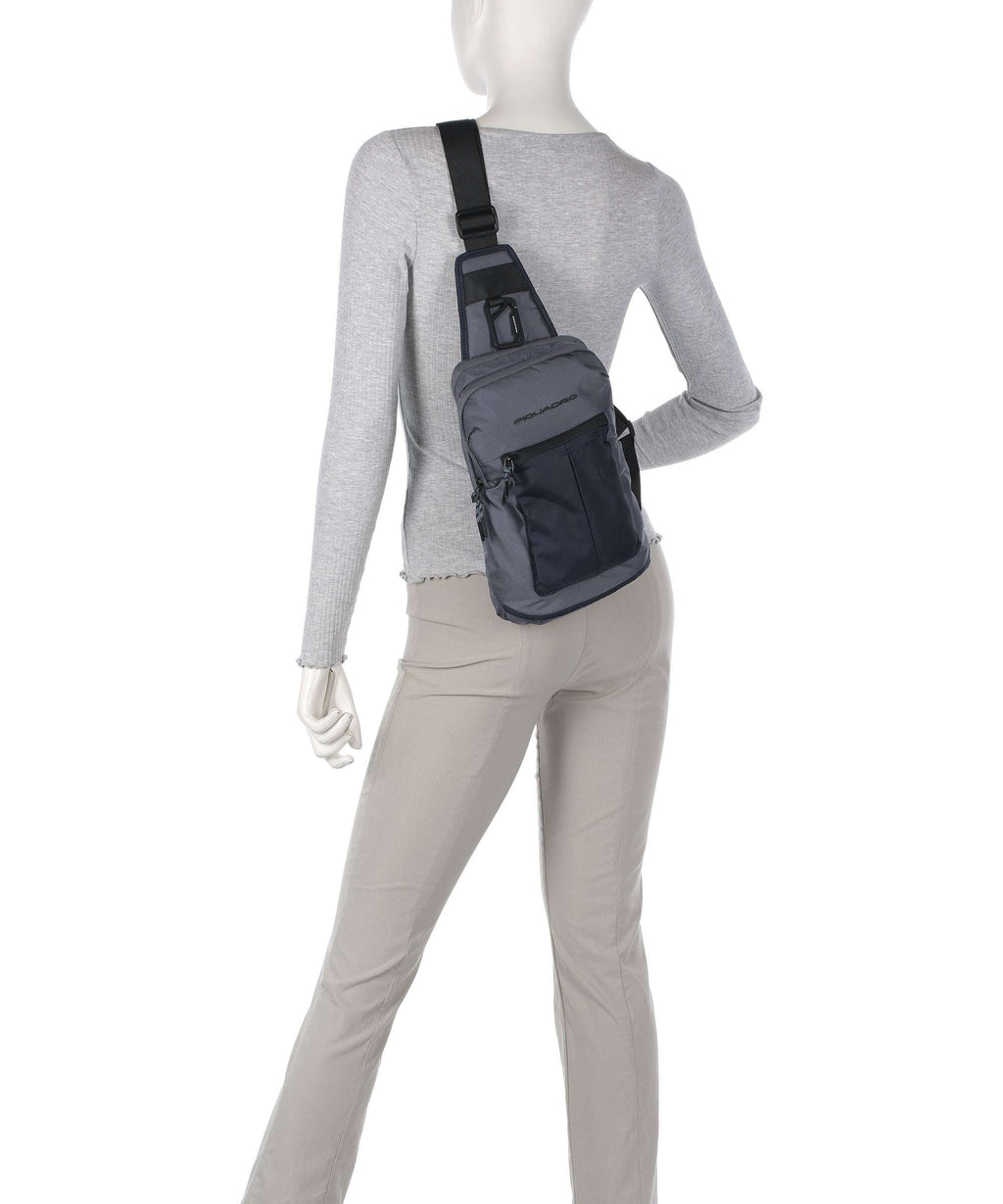 Piquadro Arne Sling bag blu nebbia