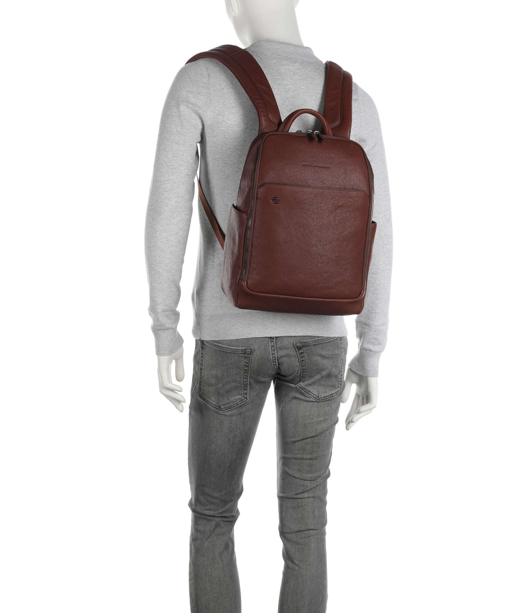 Piquadro Black Square Backpack tabacco