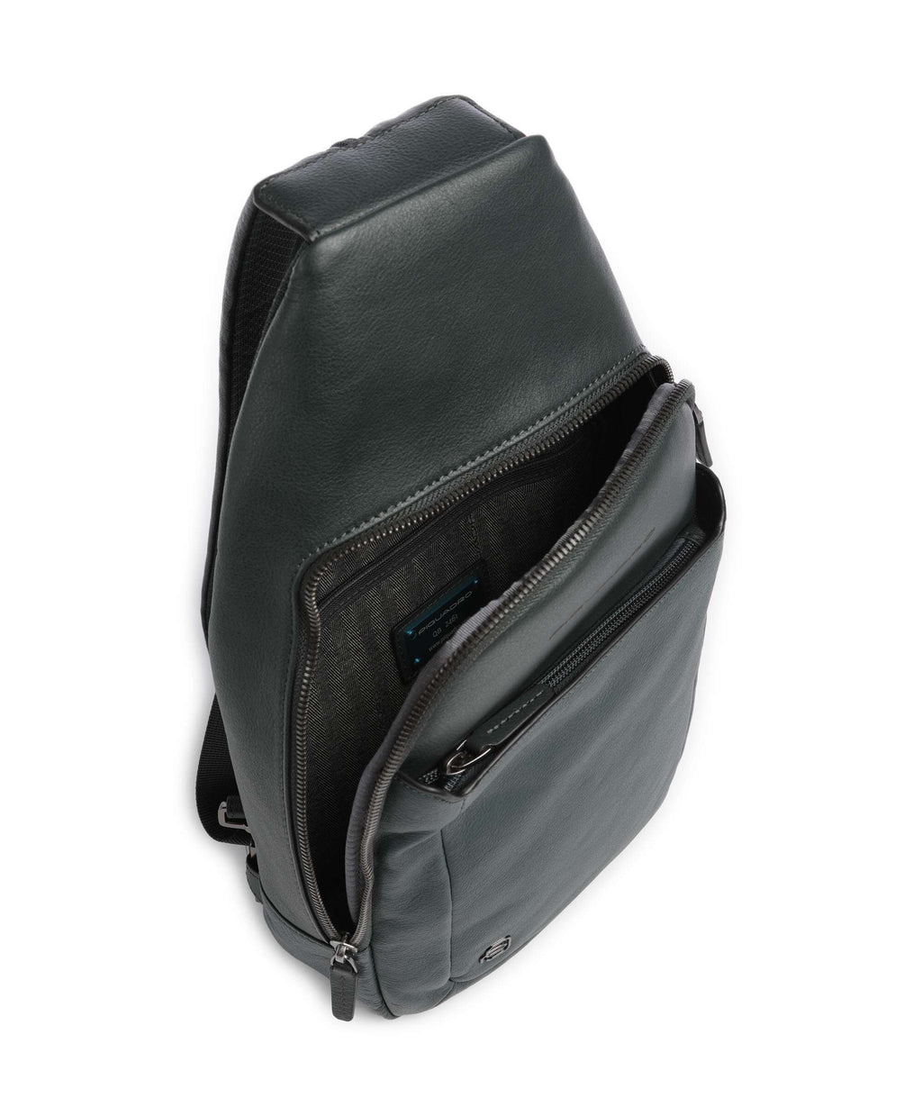 Piquadro Black Square Sling bag verde bosco/verde oliva