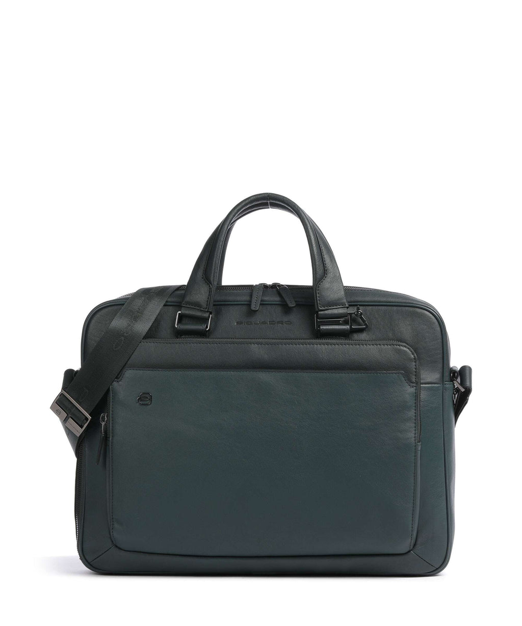 Piquadro Black Square Briefcase verde bosco/verde oliva