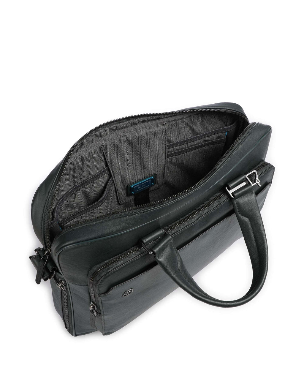 Piquadro Black Square Briefcase verde bosco/verde oliva