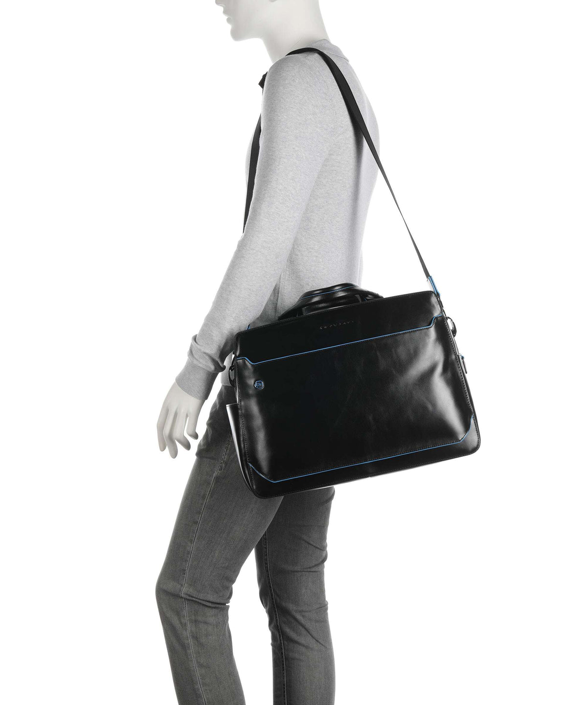 Piquadro Blue Square Briefcase nero