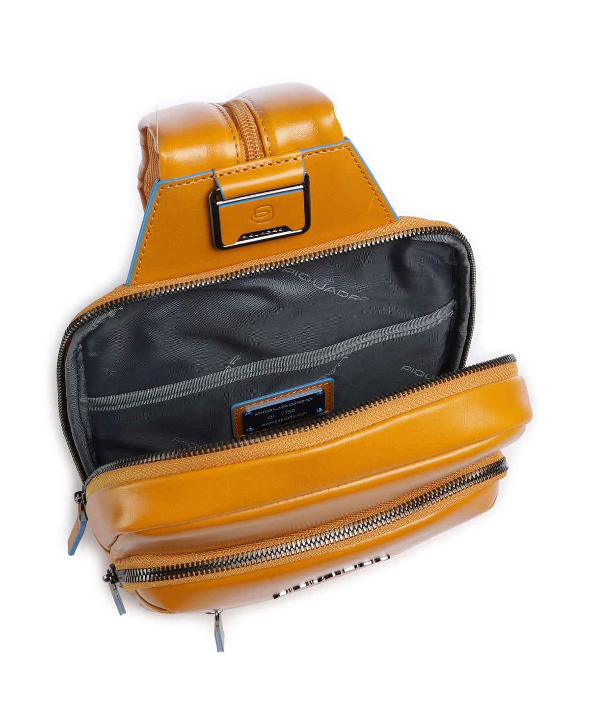 Piquadro Blue Square Sling bag giallo zafferano