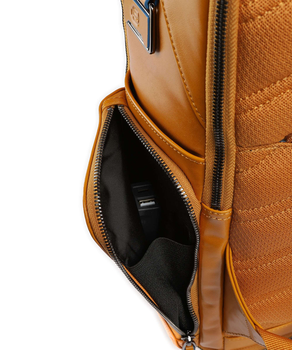 Piquadro Blue Square Backpack giallo zafferano
