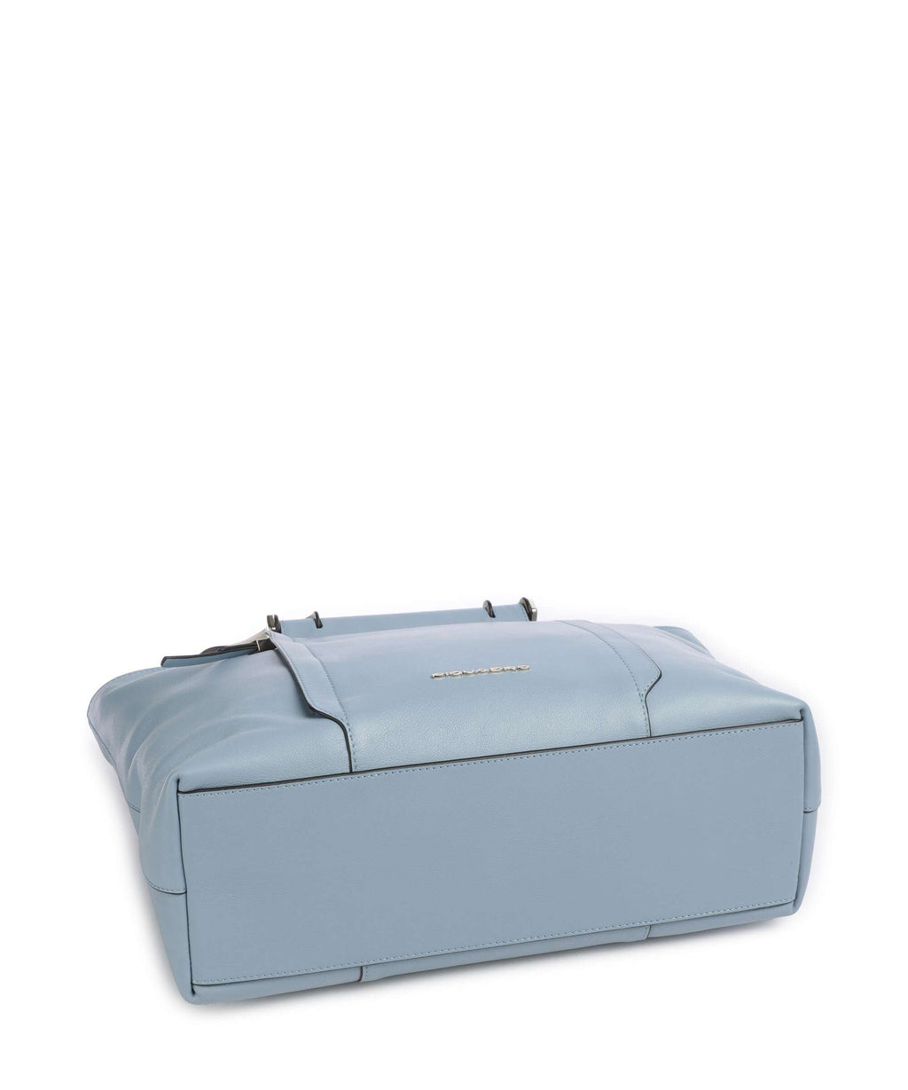 Piquadro Circle Tote bag light blue/beige