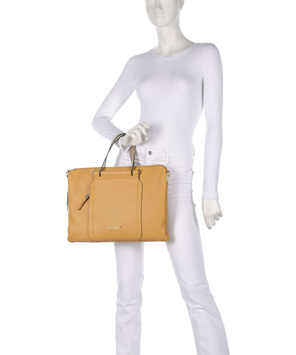 Piquadro Circle Briefcase yellow/beige