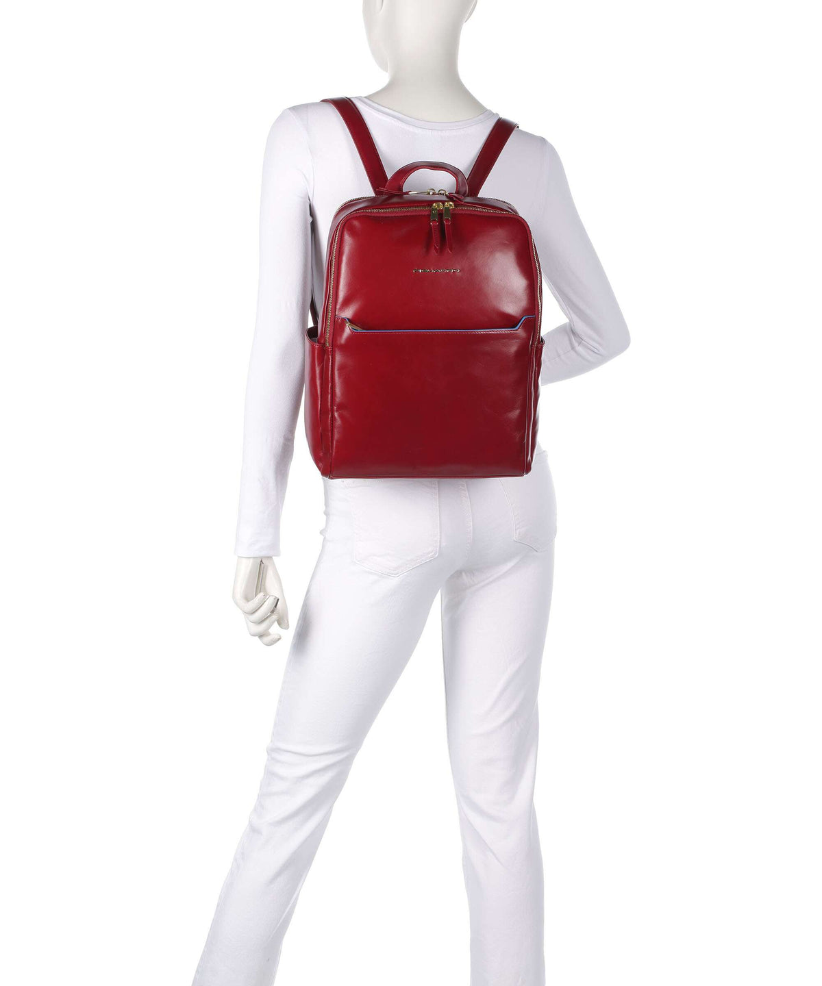 Piquadro Blue Square Backpack red