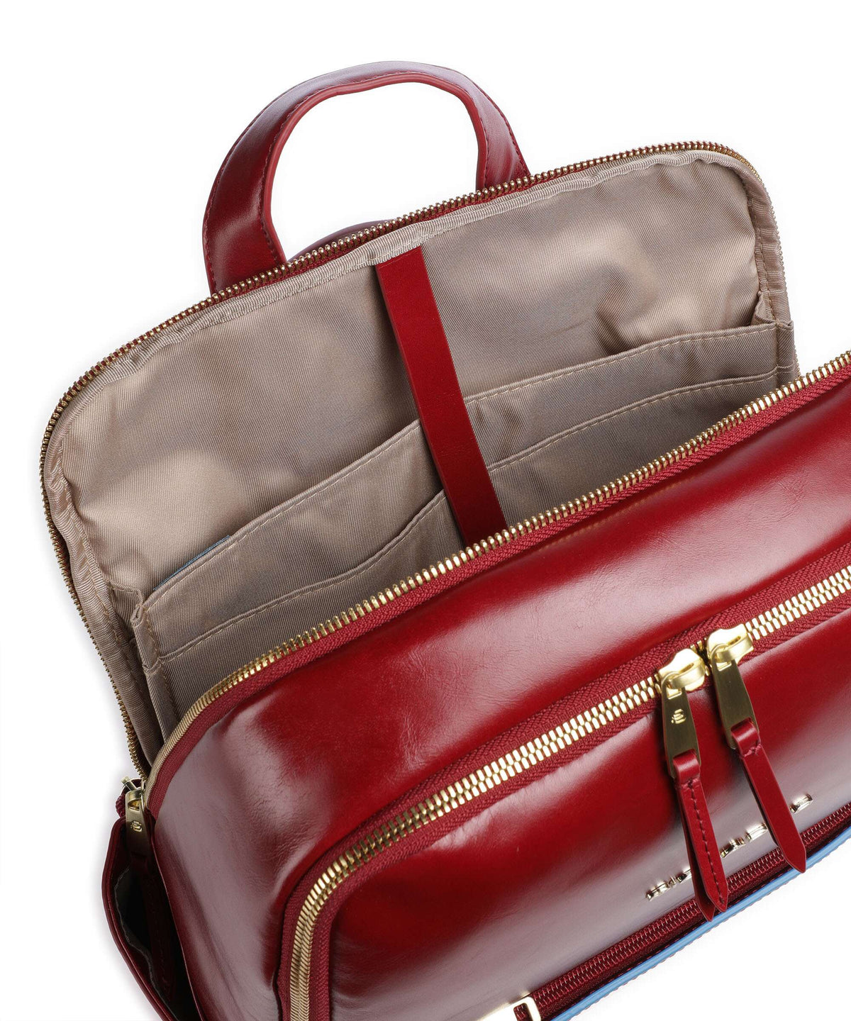 Piquadro Blue Square Backpack red