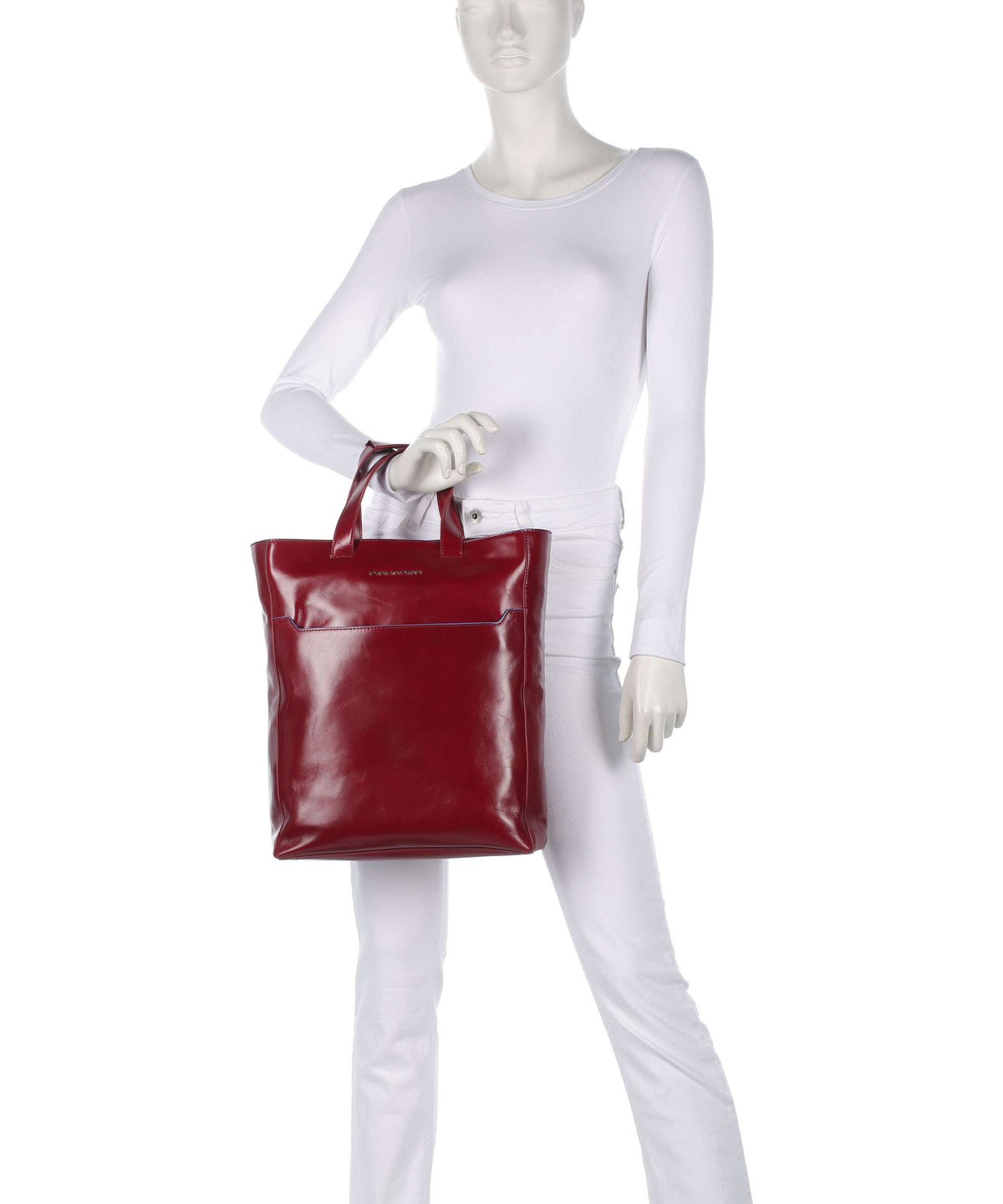 Piquadro Blue Square Hobo bag red