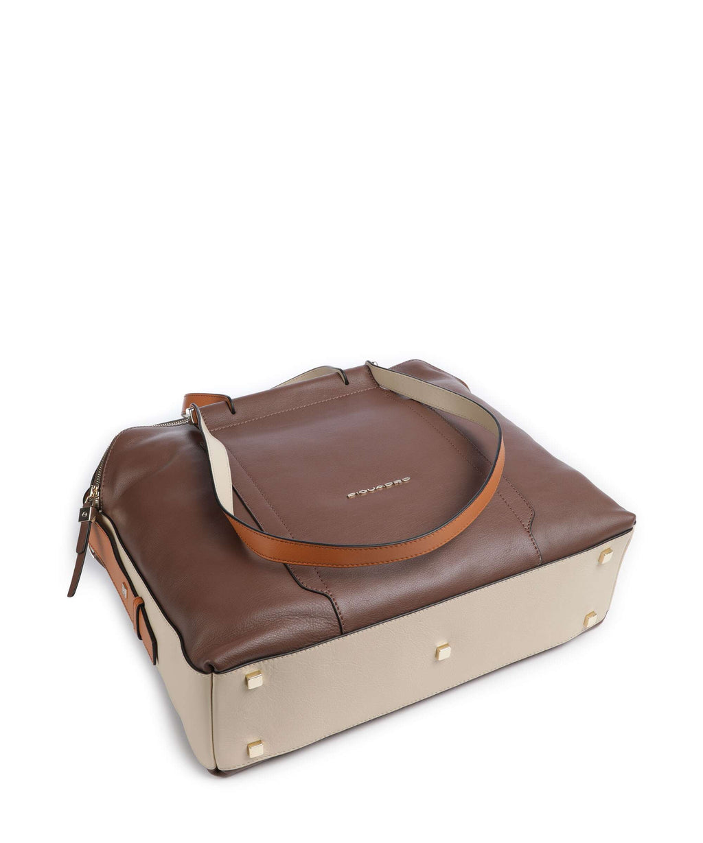 Piquadro Circle Briefcase marrone/beige