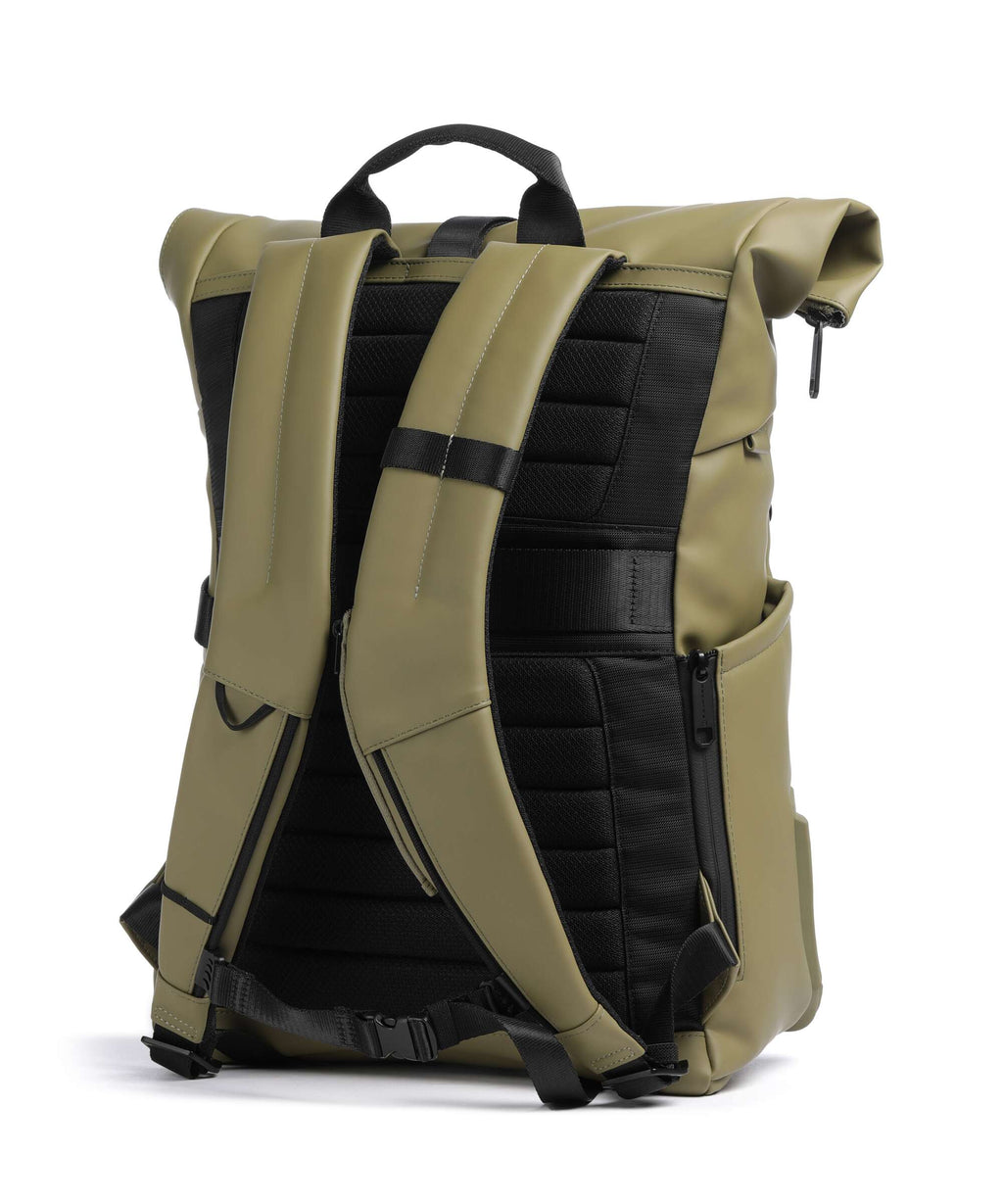 Piquadro Corner Special Rolltop backpack light green