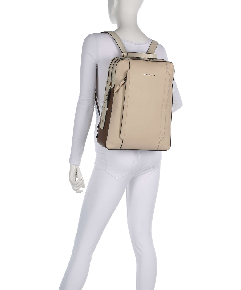 Piquadro Circle Backpack beige/cuoio