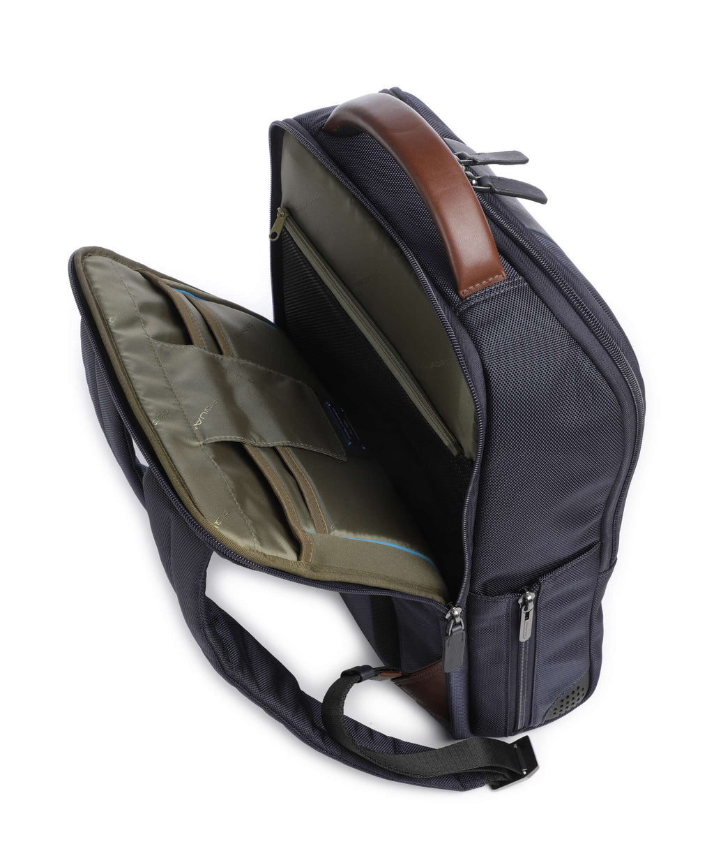 Piquadro Brief 2 Backpack blue/cognac