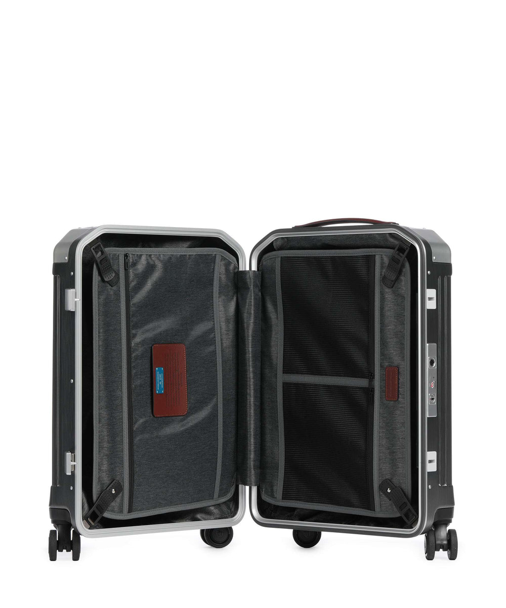Piquadro PQ-LM Spinner (4 wheels) black/tan