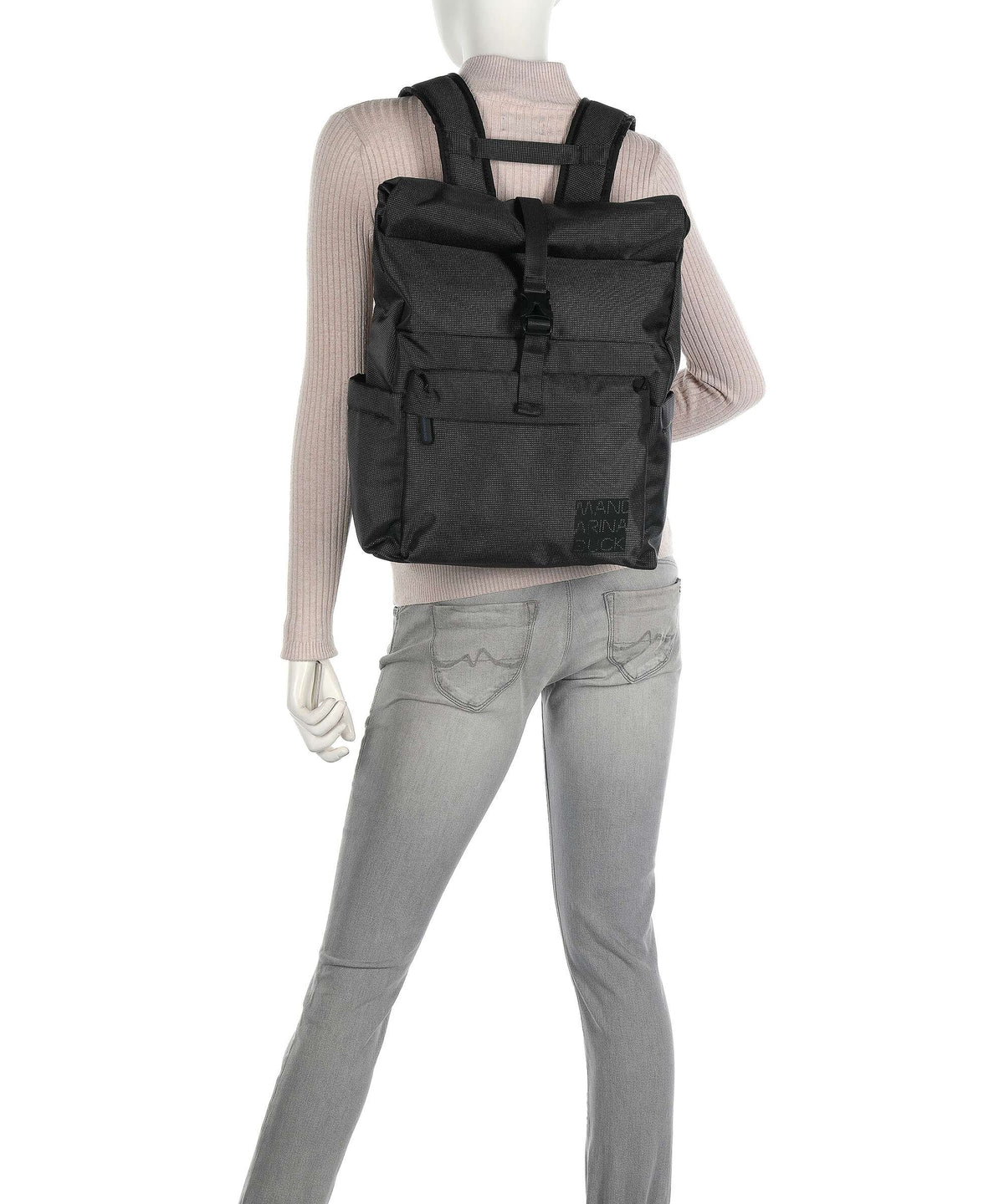 Mandarina Duck District Rolltop backpack black ink