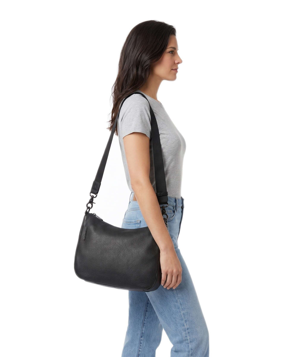 Mandarina Duck Mellow Leather Crossbody bag nero