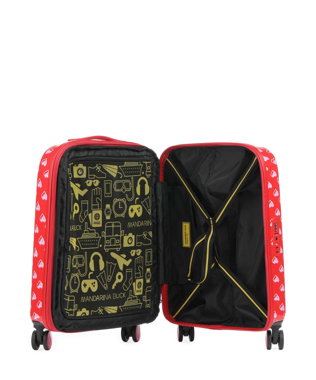 Mandarina Duck Logoduck+ Printed Spinner (4 wheels) gimme love