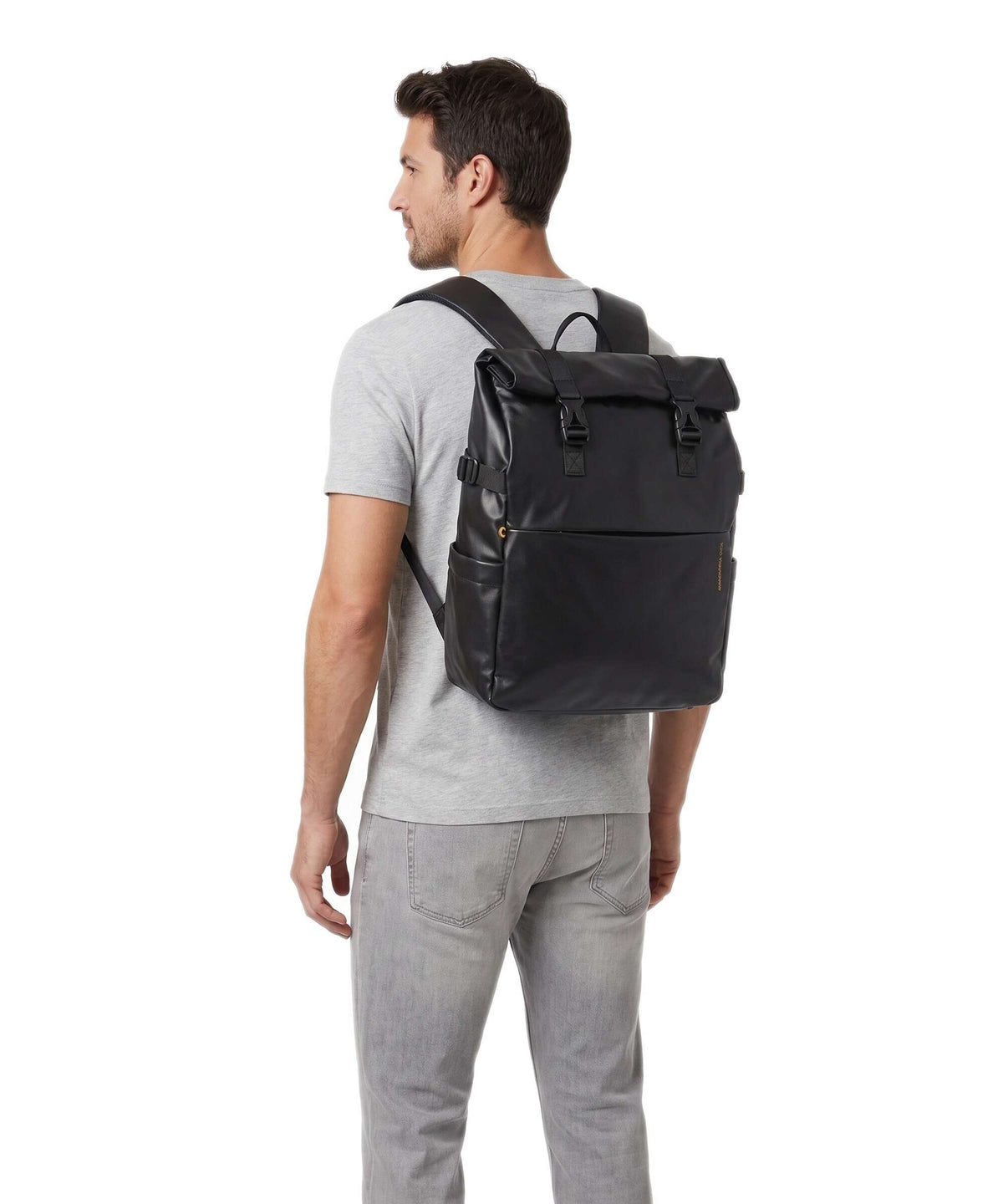 Mandarina Duck Coated Laptop backpack black