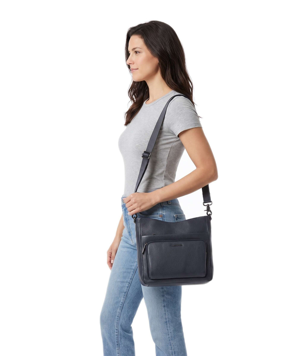 Mandarina Duck Mellow Leather Crossbody bag dress blue