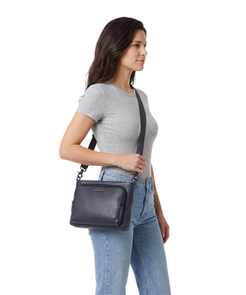 Mandarina Duck Mellow Leather Crossbody bag dress blue