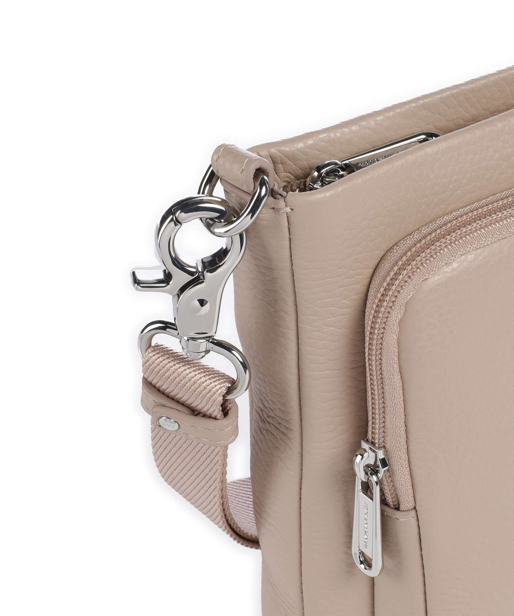 Mandarina Duck Mellow Leather Crossbody bag warm taupe