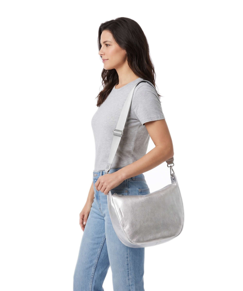 Mandarina Duck Mellow Metal Crossbody bag silver