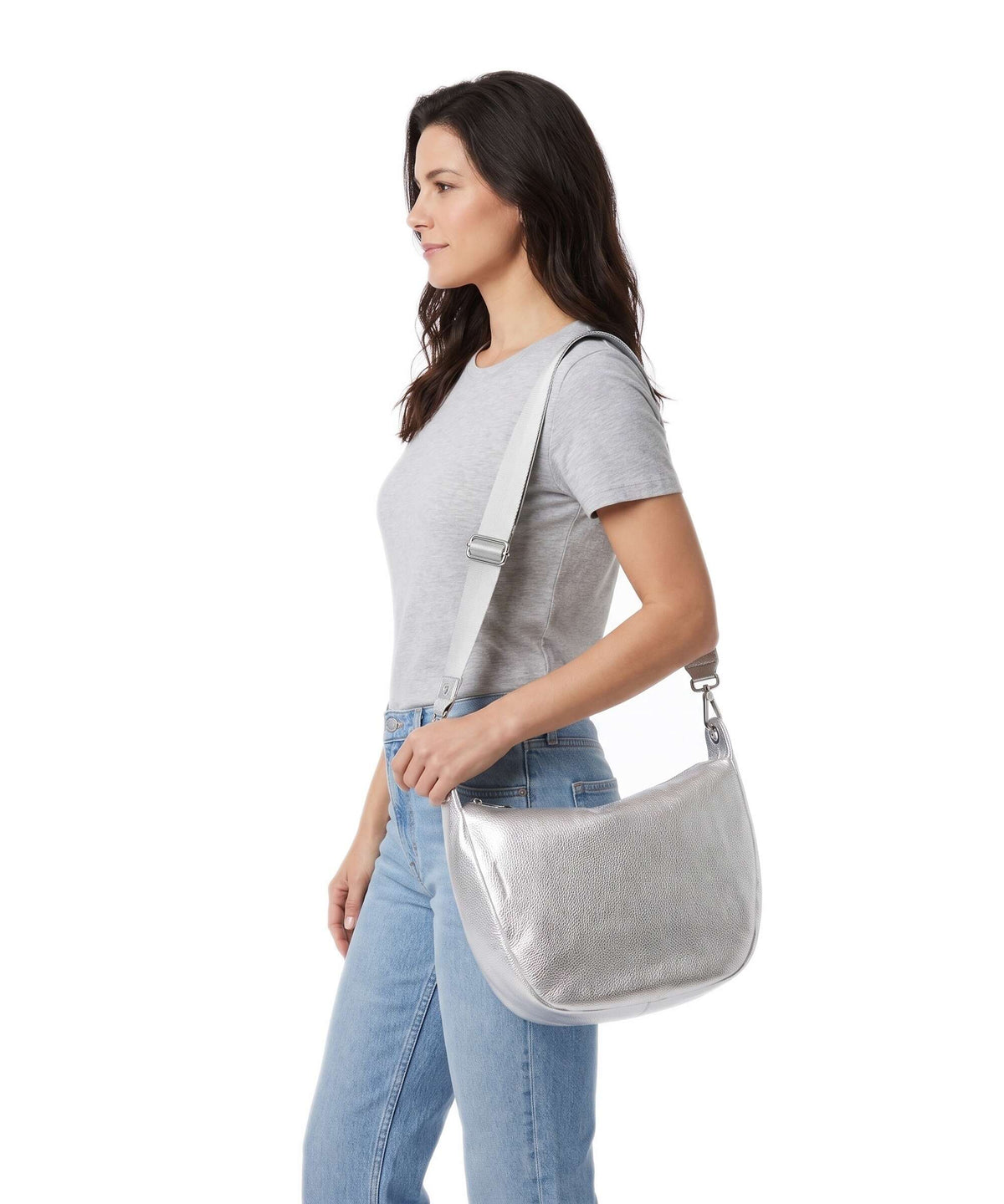 Mandarina Duck Mellow Metal Crossbody bag silver