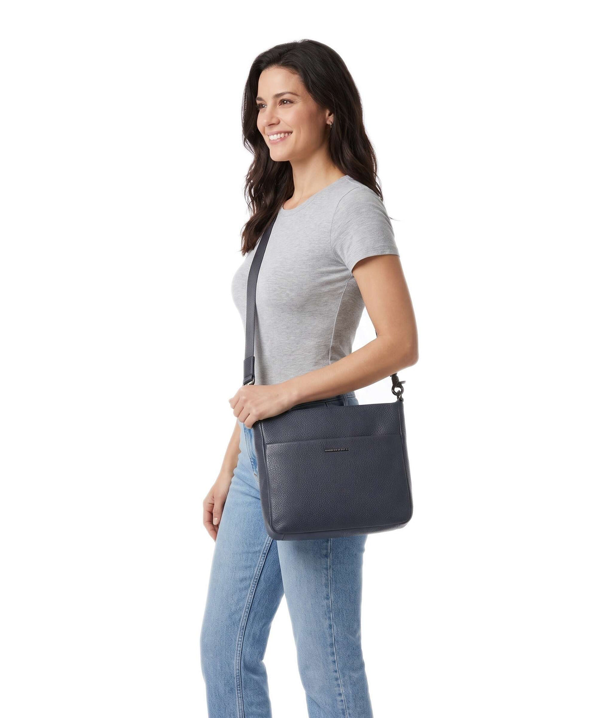 Mandarina Duck Mellow Leather Crossbody bag dress blue