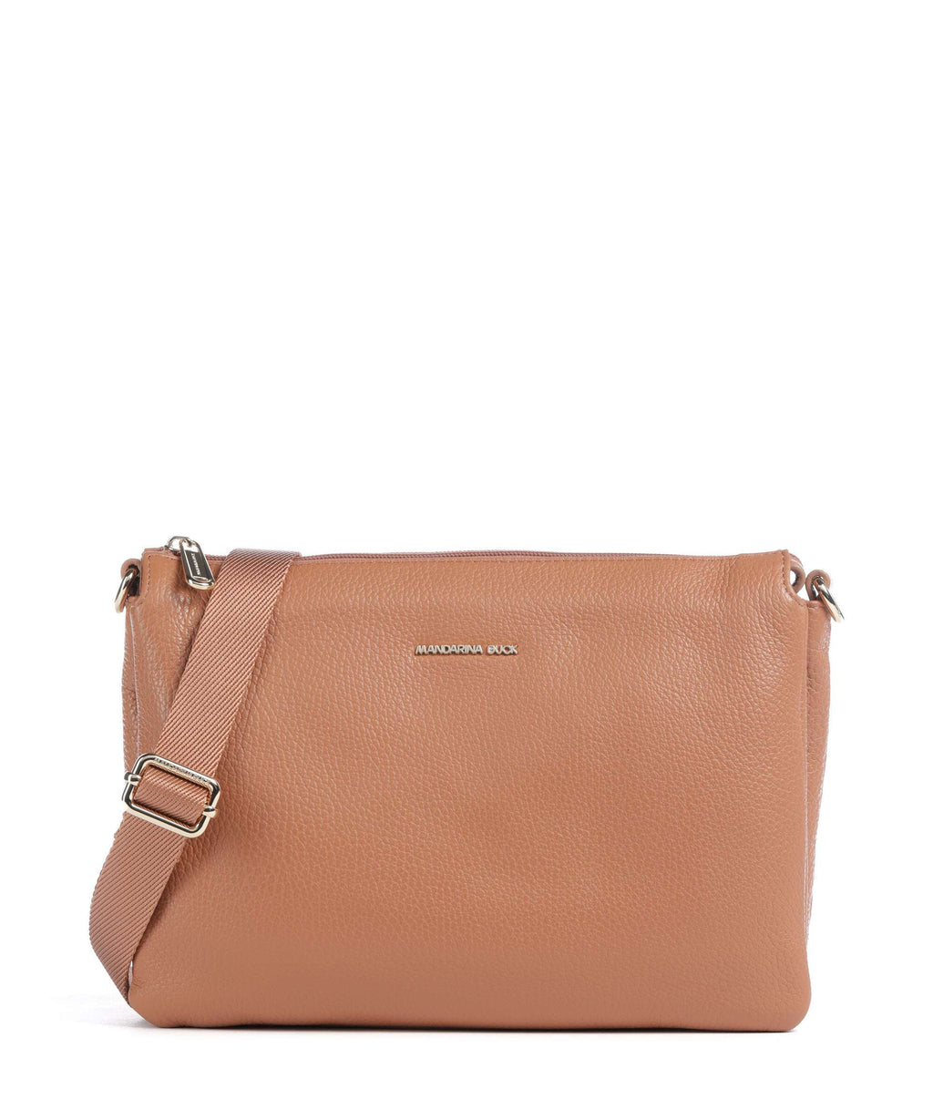 Mandarina Duck Mellow Leather Crossbody bag pecan nut