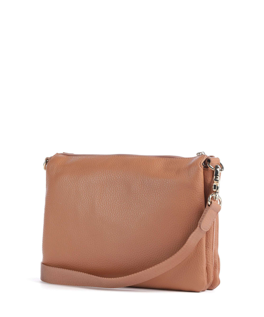 Mandarina Duck Mellow Leather Crossbody bag pecan nut