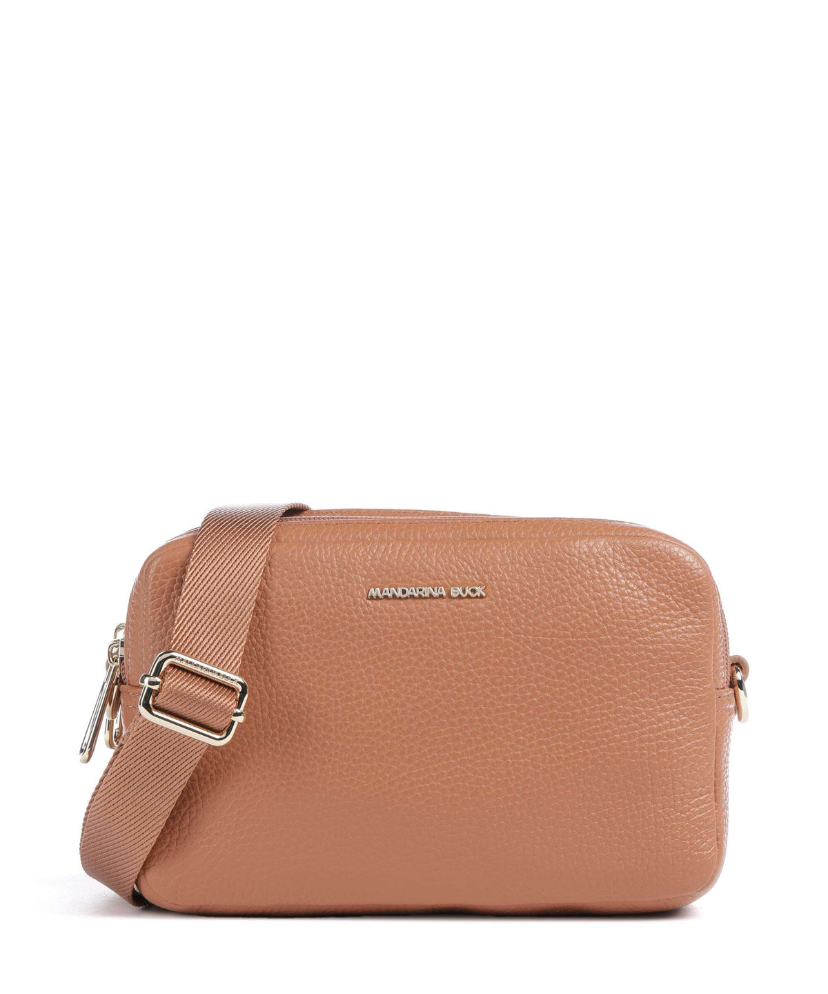 Mandarina Duck Mellow Leather Crossbody bag pecan nut