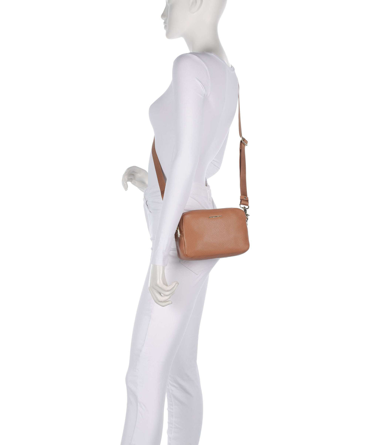 Mandarina Duck Mellow Leather Crossbody bag pecan nut
