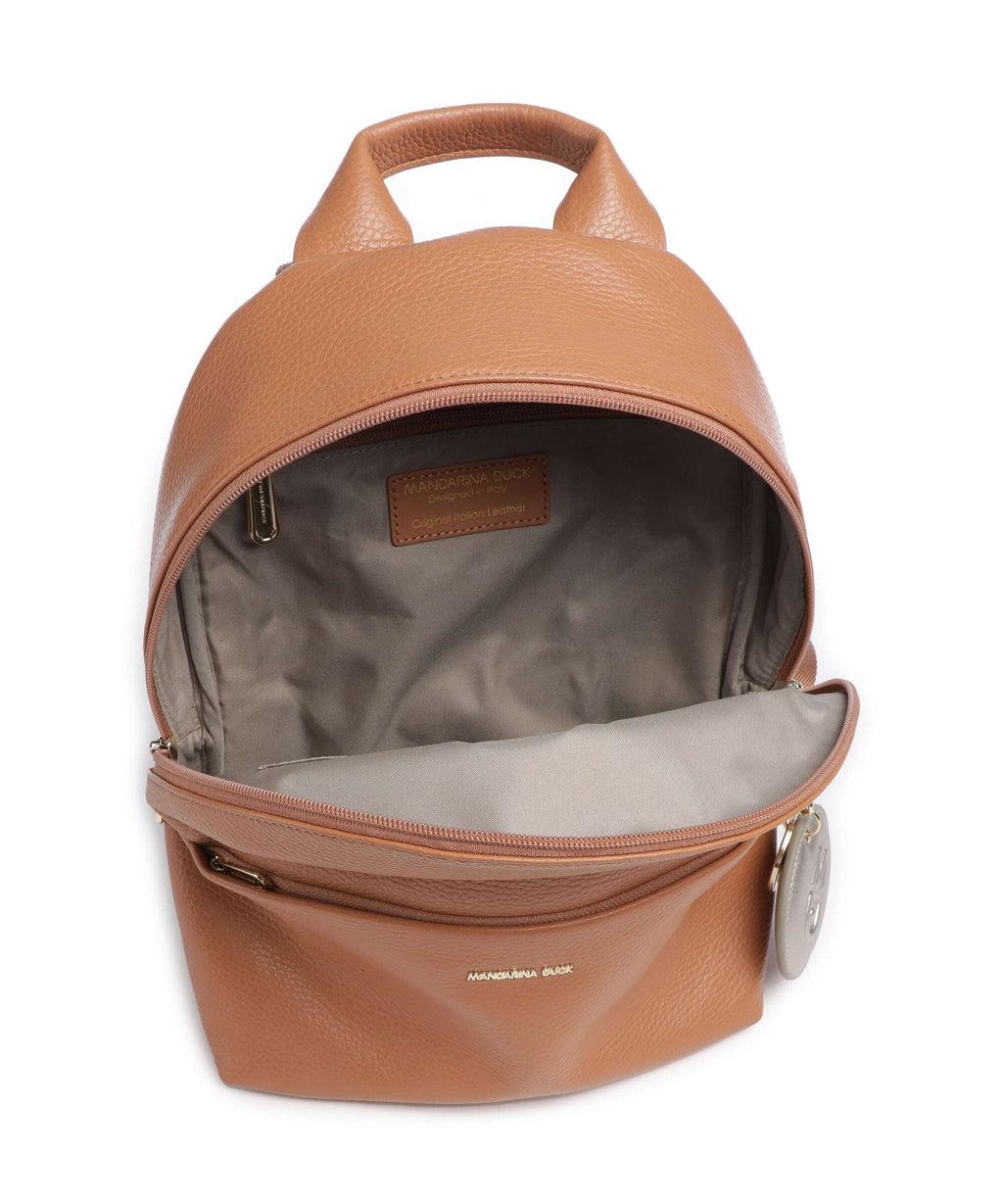 Mandarina Duck Mellow Leather Backpack pecan nut