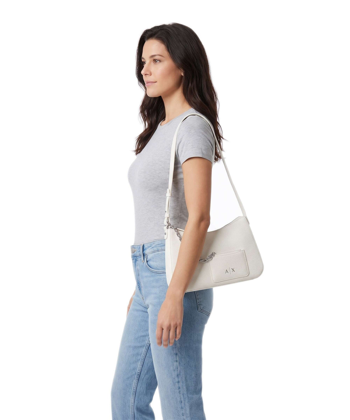 Armani Exchange Mila M Shoulder bag off white