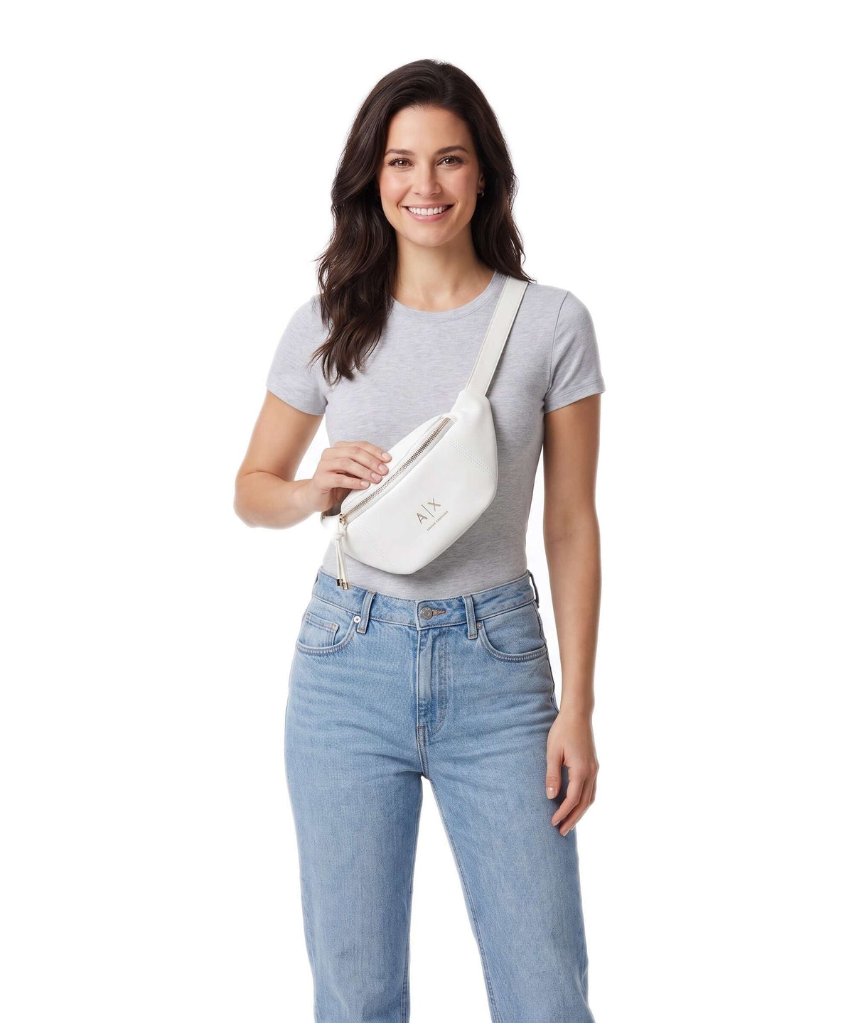 Armani Exchange Alice Crossbody bag off white