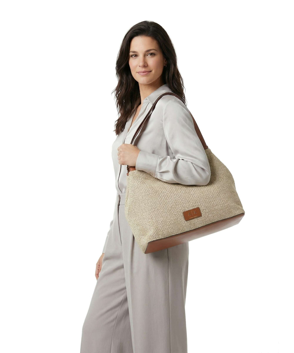 Armani Exchange Alice M Hobo bag natural/saline clay