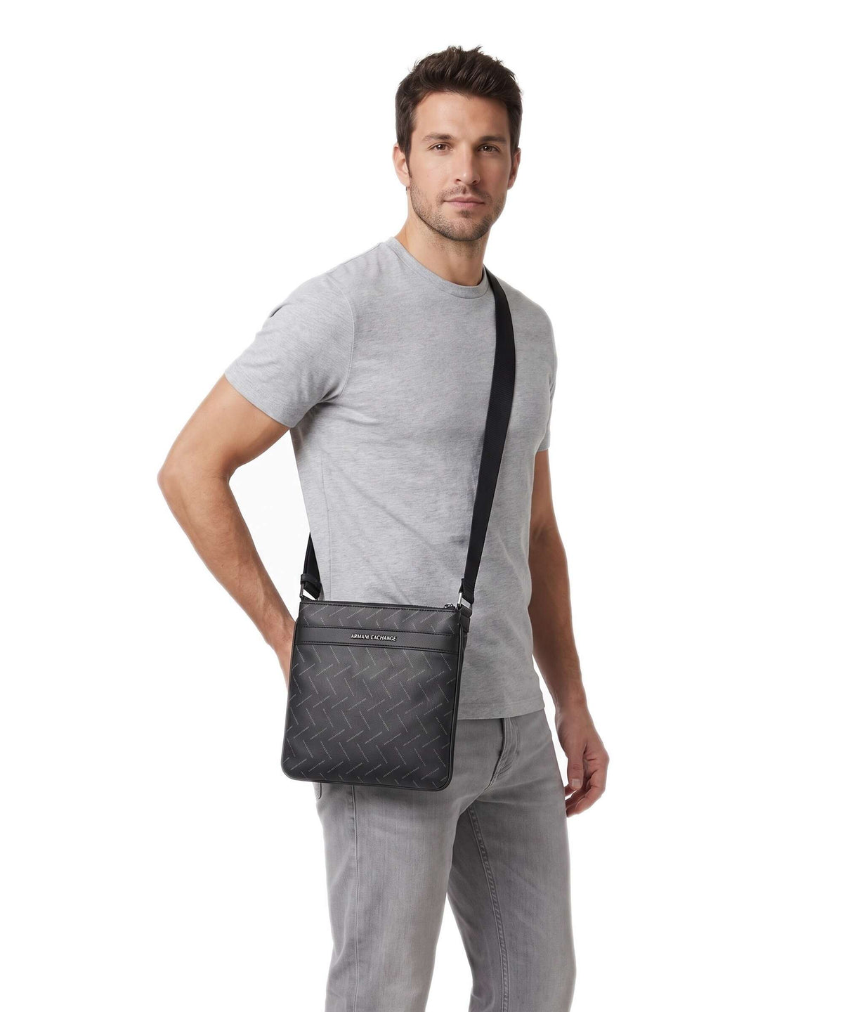 Armani Exchange Ginevra Printed Crossbody bag black/chiseled stone