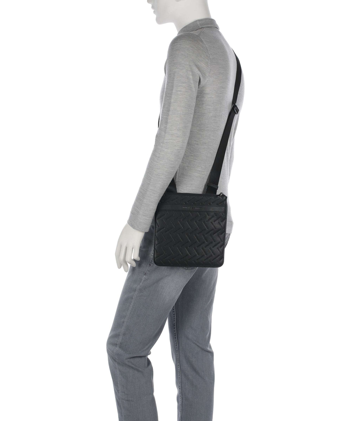 Armani Exchange Ginevra Embossed Crossbody bag black