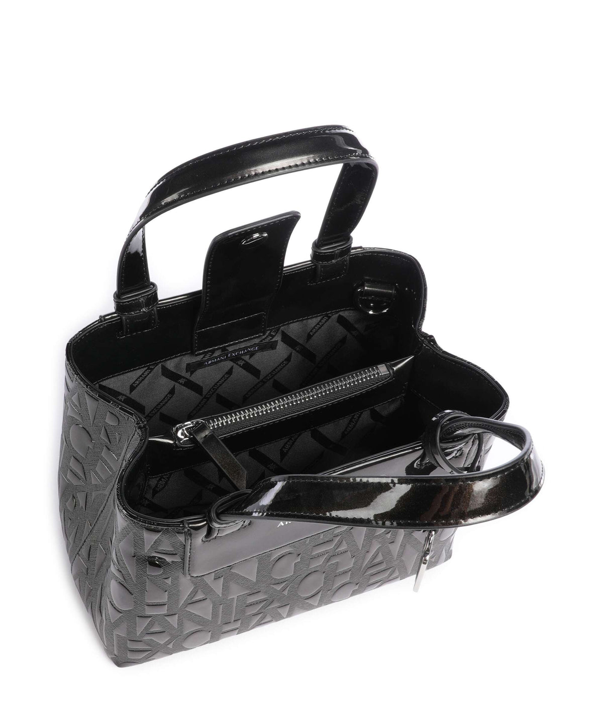 Armani Exchange Liz Patent S Handbag black