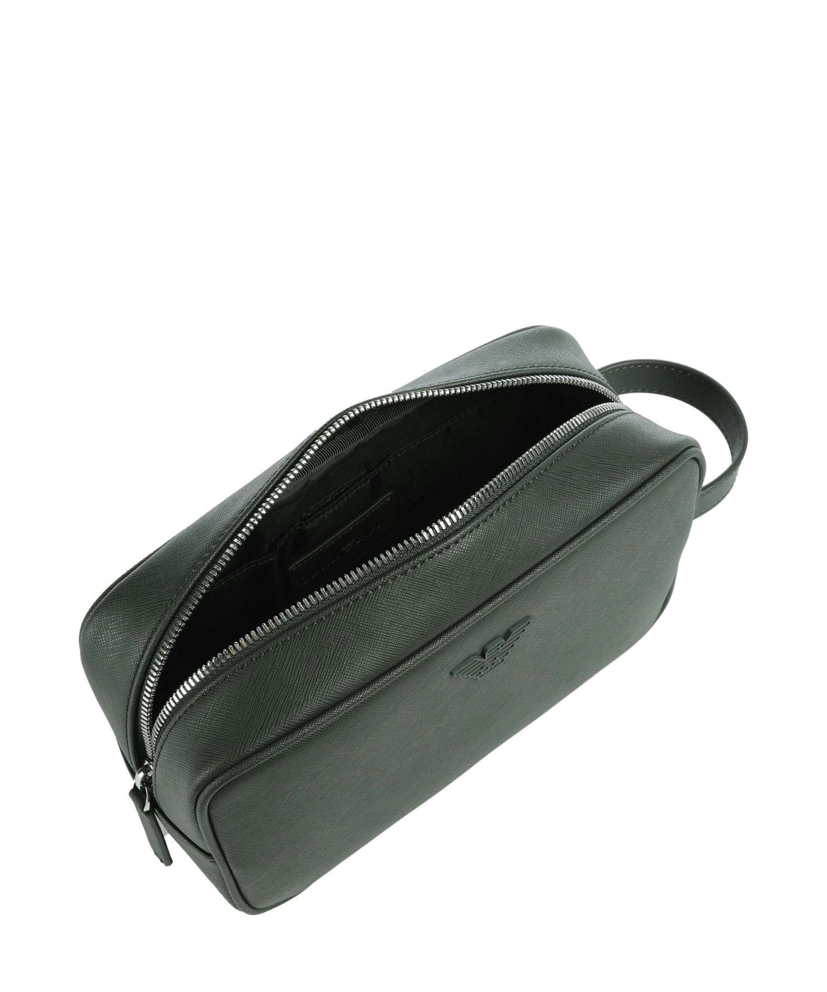 Emporio Armani Saffiano Animation Toiletry bag deep forest