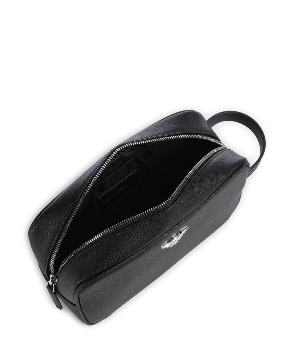 Emporio Armani Saffiano Animation Toiletry bag black beauty
