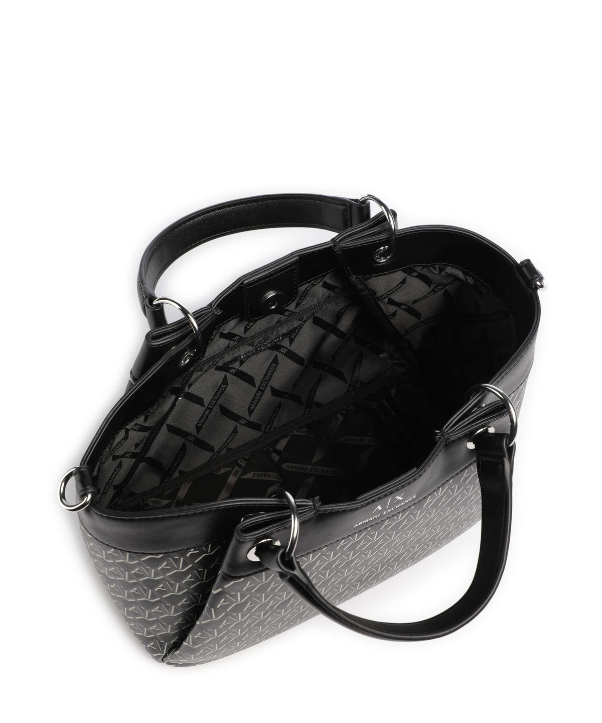 Armani Exchange Wave Monogram M Handbag black