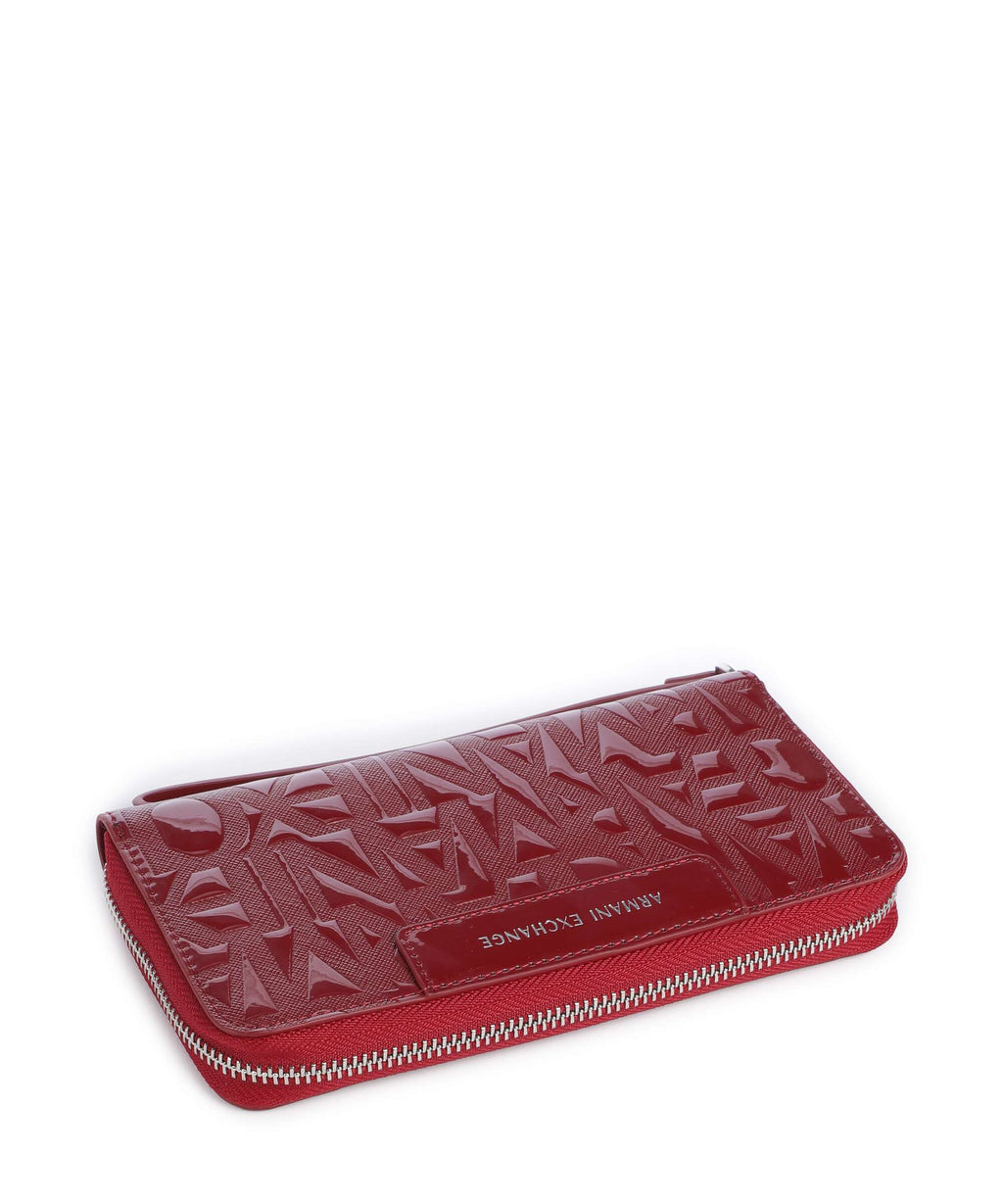 Armani Exchange Liz Patent Wallet red dahlia