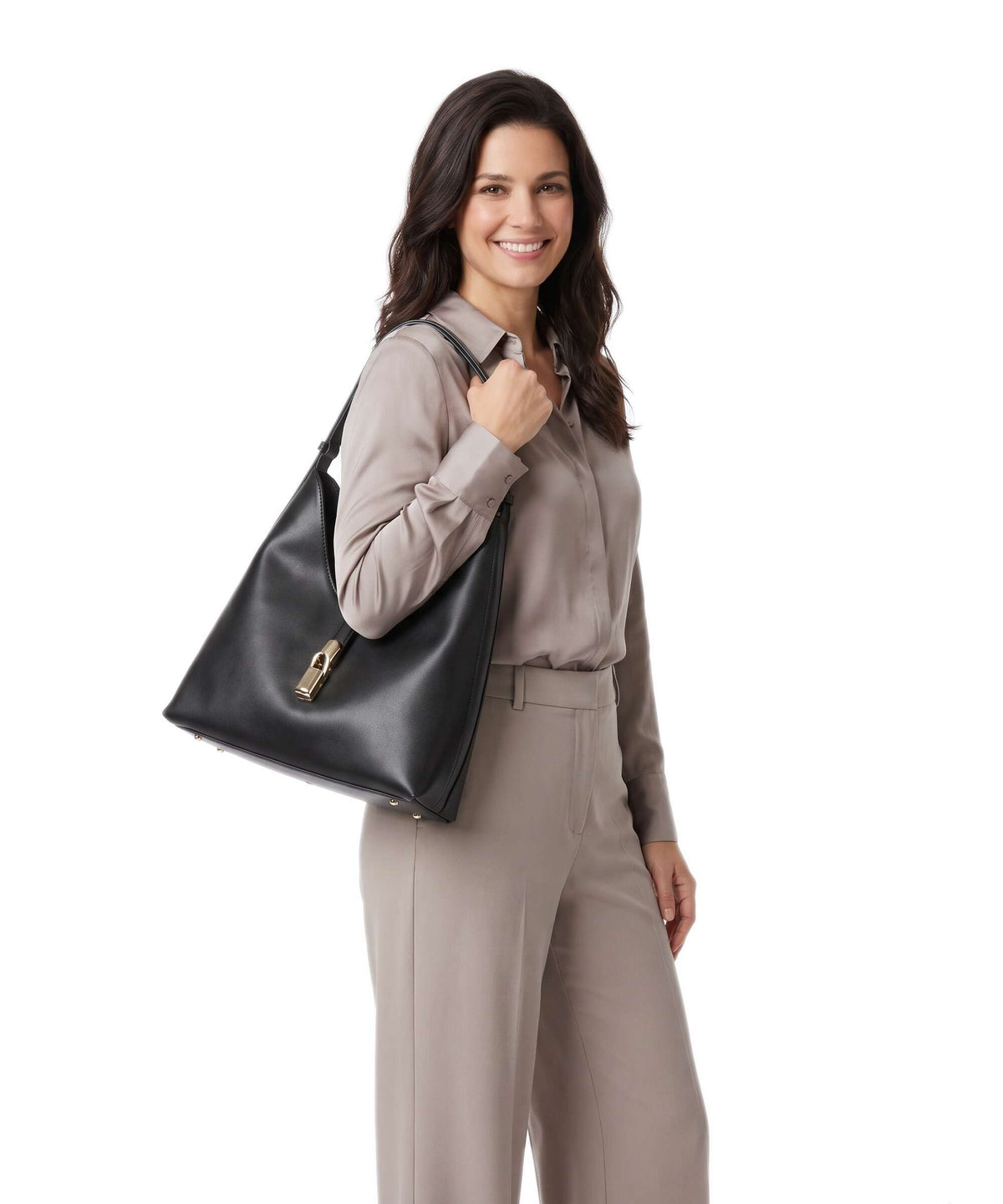 Furla Goccia M Hobo bag nero
