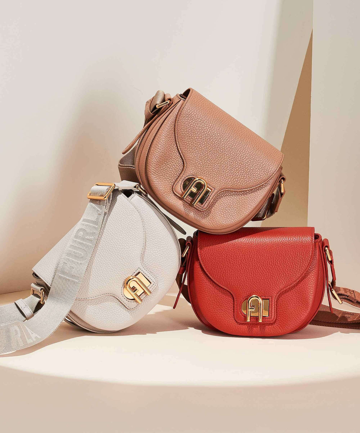 Furla Lotus Mini Crossbody bag cotto, toni cognac