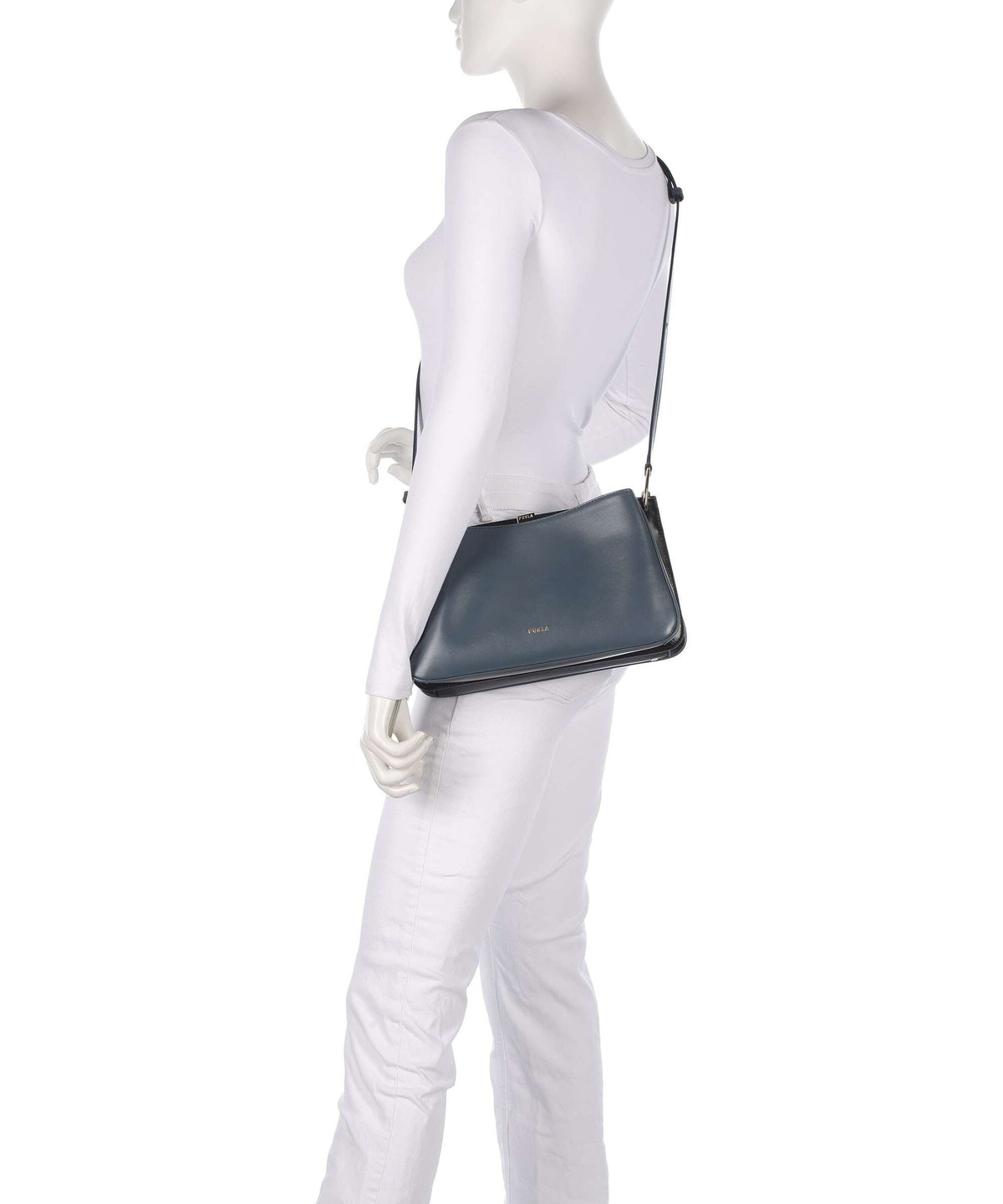 Furla Agata M Crossbody bag grigio blu/nero