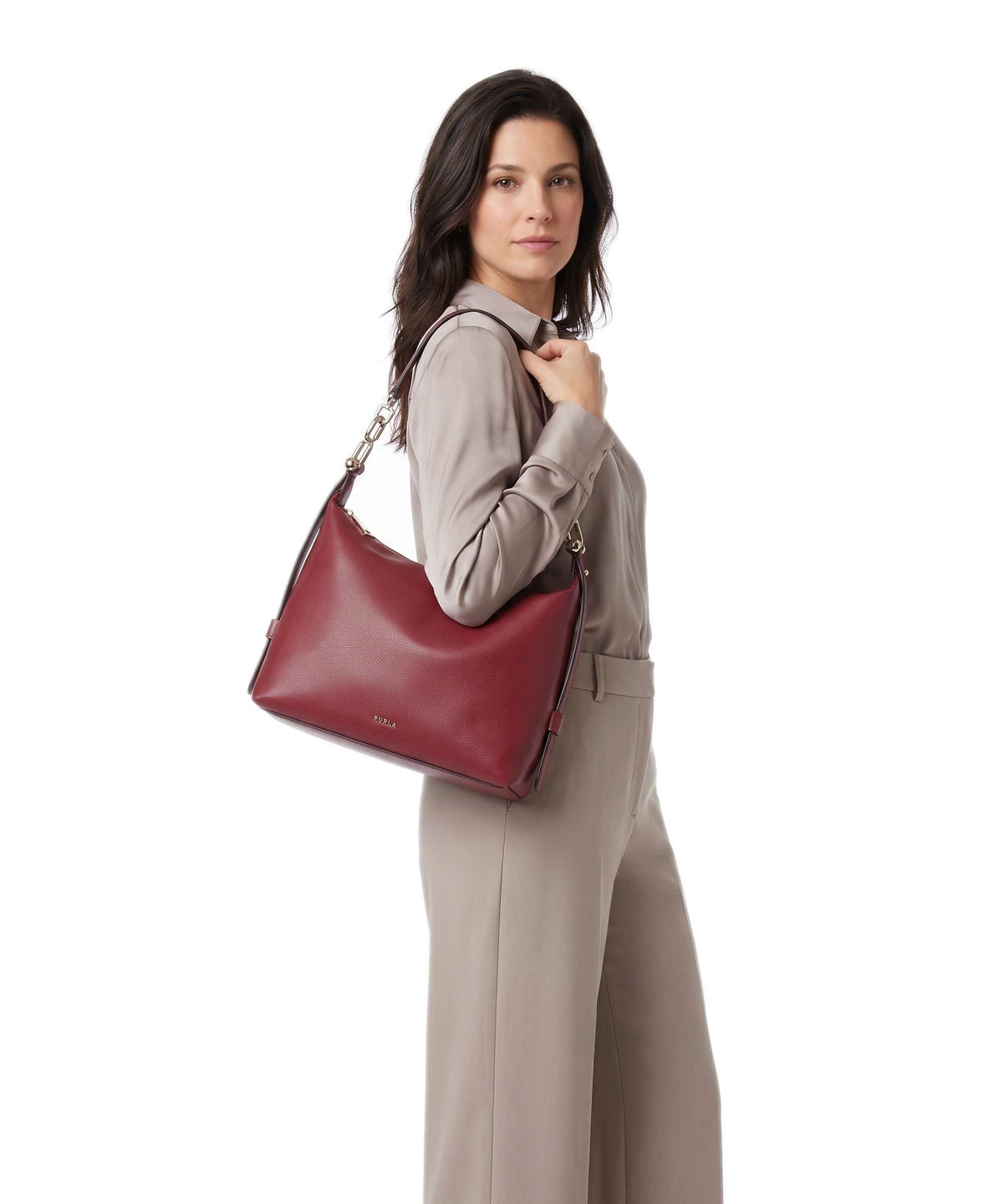 Furla Tonie M Hobo bag ciliegia
